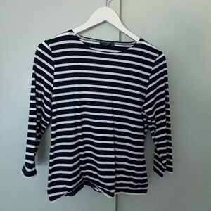 Navy and White Striped Classic French Tee